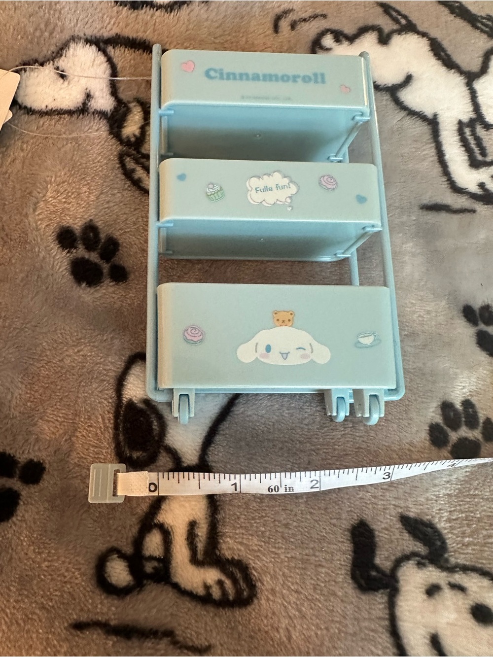 Sanrio Cinnamoroll rolling cart desk organizer - Picture 5 of 6